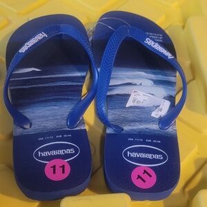 Havaianas Blue Flip Flops size 11